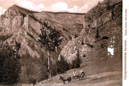 Lovas kocsi a Kupás havasokban 1920, szerző: ismeretlen